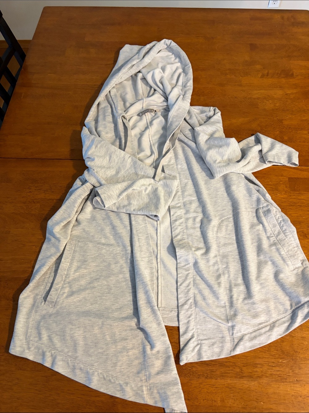 Athleta Light Gray Hooded Sweatshirt